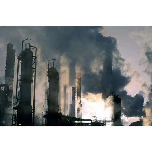 Oil Refinery Pollution Poster Print - 17 x 11