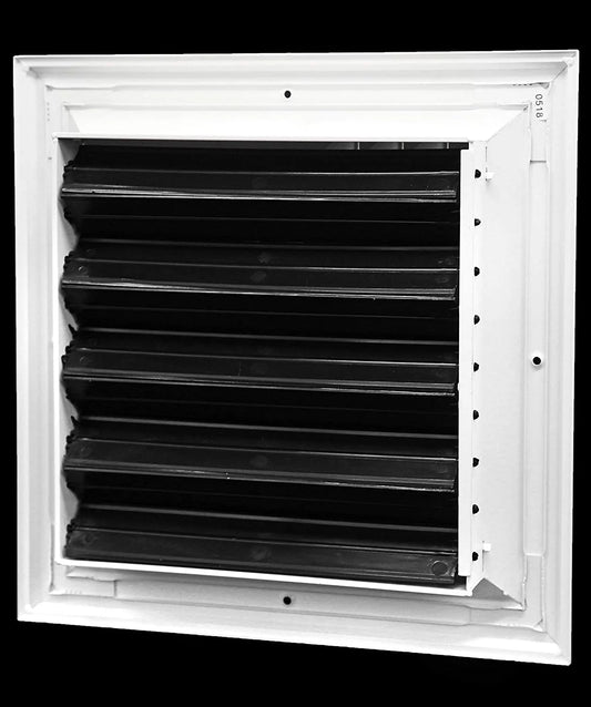 8 x 8 (in) HVAC Vent Cover - Corner Aluminum Bar Ceiling Diffuser - with Opposing Dampers Via Lever Control [Outer Dimensions: 11 Width
