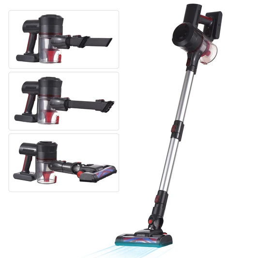 Arealer Cordless Cleaner Rechargeable Stick with 25KPA Powerful Suction Up to 40 Mins Runtime 2 in 1 Handle Car with Detachable Dust Cup Crevice Nozzle Brush Nozzle for Home Office Car