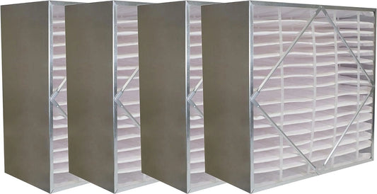 Filterbuy 24x24x6 Air Filter MERV 13, No Header Rigid Cell Box Filters HVAC Replacement (4-Pack)