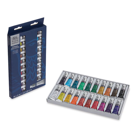 Winsor & Newton Cotman Watercolor Tube Set - Set of 20, Assorted Colors, 5 ml, Tubes