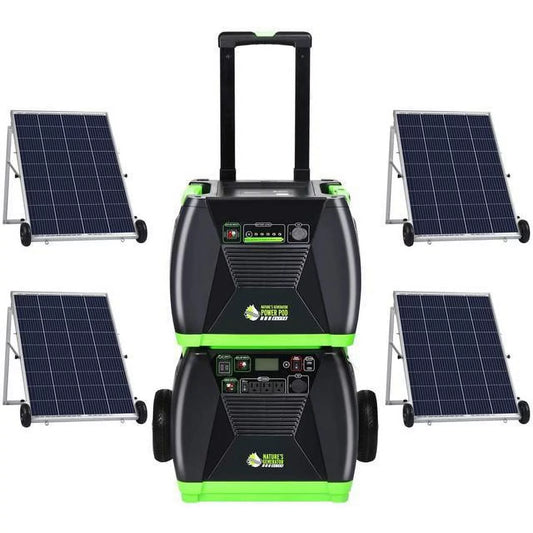 Nature's Generator Elite - Platinum System:3600W Solar & Wind Powered Pure Sine Wave Off-Grid Nature's Generator Elite+1200W Nature's Generator Power Pod Elite+4pcs 100W Solar Panel