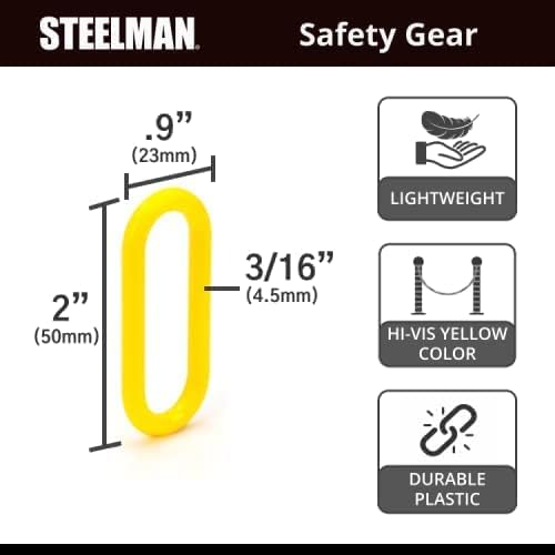 STEELMAN 302230 Yellow Plastic Safety Chain