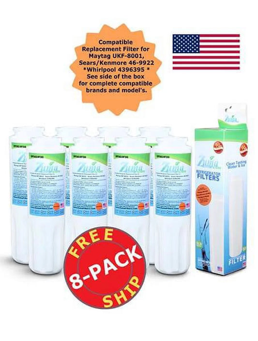 ZUMA Brand , Water and Ice Filter , Model # OPFM2-RF300 , Compatible with Maytag 469992 - 8 Pack - Made in U.S.A.