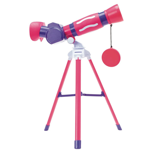 Educational Insights GeoSafari Jr. Pink My First Telescope, STEM Toy, Science Set for Preschoolers, Gift for Girls Boys, Ages 4+