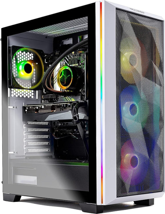 Skytech Chronos Gaming PC Desktop – Intel Core i7 12700F 2.1 GHz, NVIDIA RTX 4070, 1TB NVME SSD, 16GB DDR4 RAM 3200, 750W Gold PSU, 240mm AIO, 11AC Wi-Fi, Windows 11 Home 64-bit