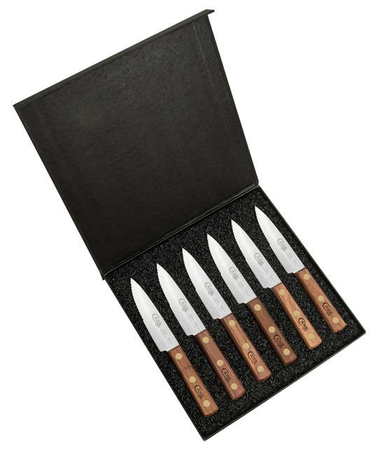 Case xx Kitchen Cutlery Steak Knives Walnut Wood 6-Knife Set 11078