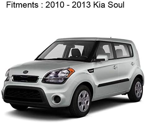 Aoneparts Carbon Fabric Inside Door Panel Protect Cover 4pcs for 2010~2013 Kia Soul