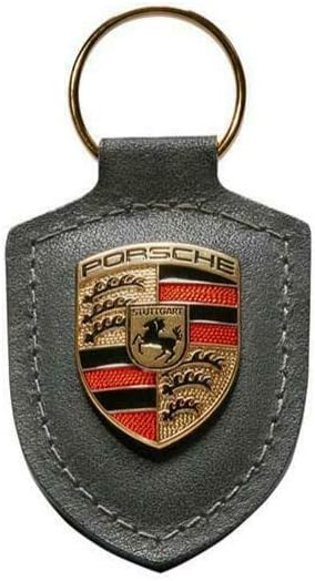 Original Porsche Grey Crest Key Tag Ring, WAP0500970H