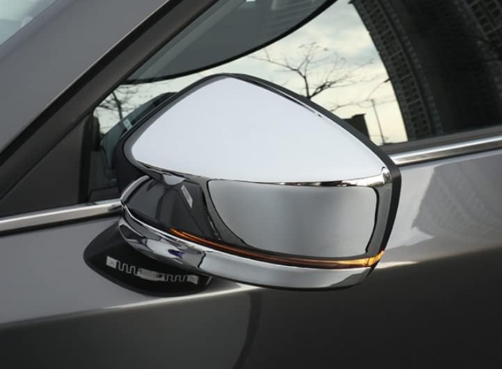 Koreyuag Chrome Car External Rearview Mirror Cover Trim Fit For Mazda CX-5 CX5 2017-2022 Rear view Mirror Cover 2pcs