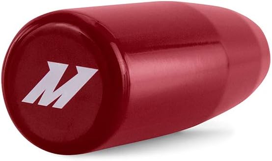 Mishimoto MMSK-RDH Weighted Shift Knob, with 3 Thread Pitch Inserts for Universal Fit, Red Steel