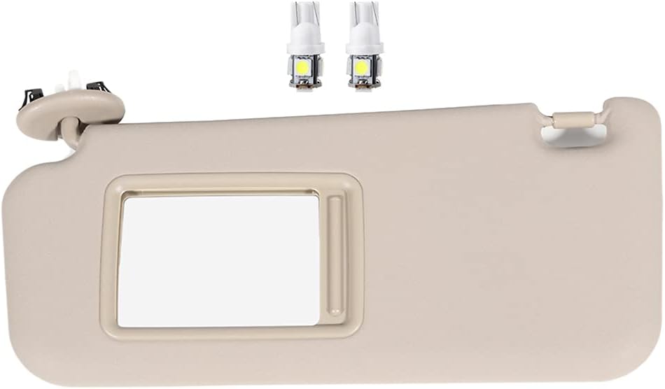cciyu Beige Sun Visor Left Driver Side fit for 2006 2007 2008 2009 2010 2011 2012 2013 for Toyota RAV4 Sun Visor Assembly with Sunroof