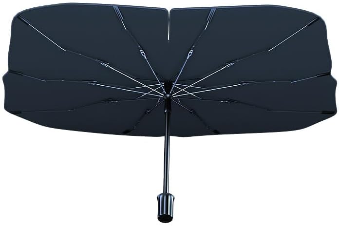 CYBERBEANS Front Windshield Sun Shade Umbrella for Tesla Model 3/Y Sunshade Accessories 2024 2023 Upgraded Nanoscale Insulation Material Protect from Sun Rays