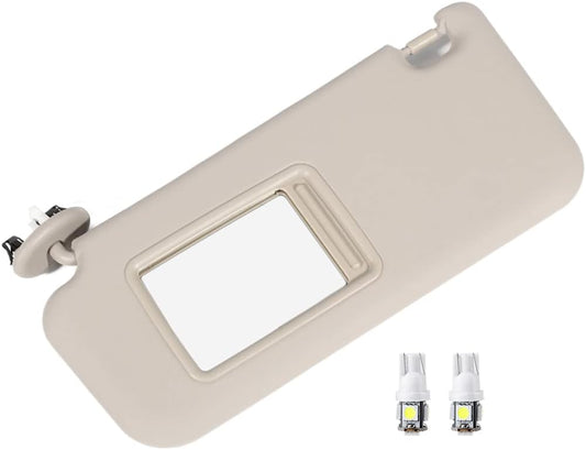 cciyu Beige Sun Visor Left Driver Side fit for 2006 2007 2008 2009 2010 2011 2012 2013 for Toyota RAV4 Sun Visor Assembly with Sunroof