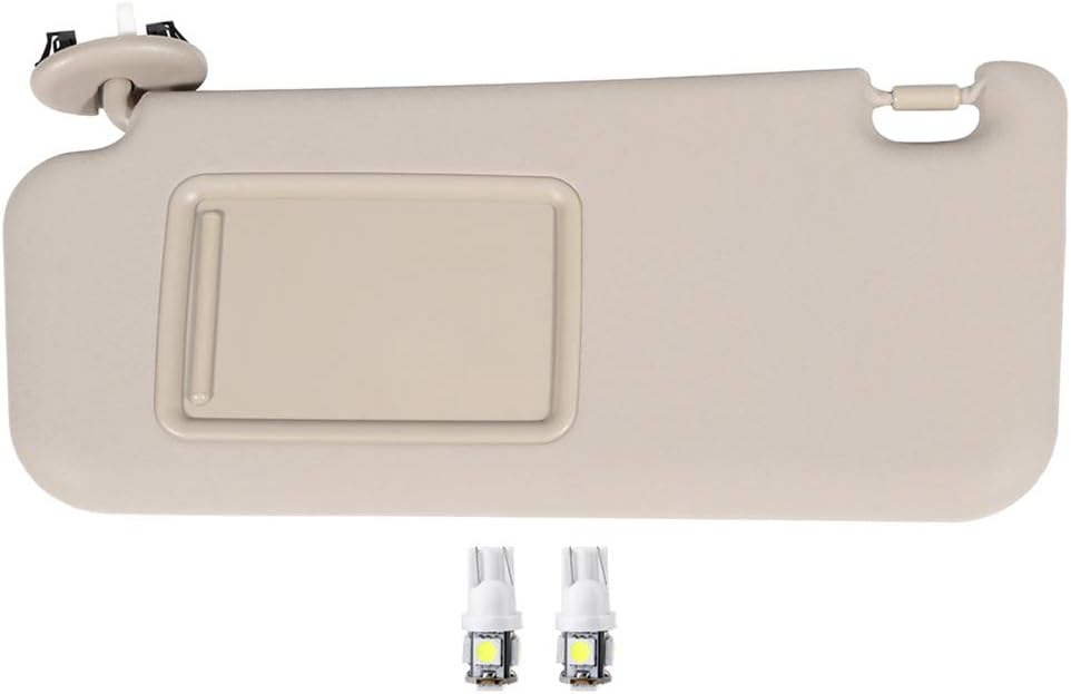 cciyu Beige Sun Visor Left Driver Side fit for 2006 2007 2008 2009 2010 2011 2012 2013 for Toyota RAV4 Sun Visor Assembly with Sunroof