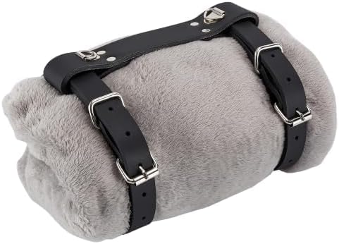 GARGOYLE BELLS Leather Blanket Holder For Motorcycle Genuine Leather Carry Strap For Picnic Bedroll straps Blankets