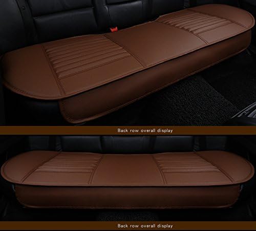 HCMAX Car Interior Seat Cushion Cover Edge Wrapping Pad Mat for Auto Car Supplies PU Leather [Without Backrest] Brown 3 Pack