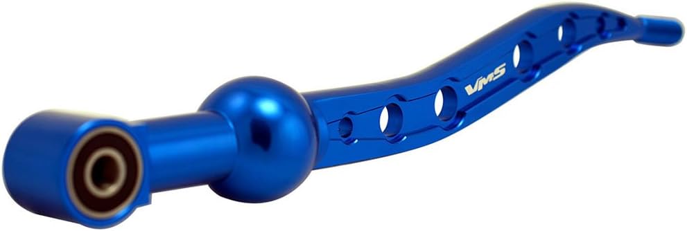 VMS Racing Dual Bend SHORT THROW SHIFTER in BLUE CNC Aluminum Metal for Honda Civic CX LX DX EX Si CRX CTR iTR VTEC V-TEC LS GS GSR 2DR 4 DR 2 4 Door Coupe Hatchback HB JDM 88 89 90 91 92 93 94 95 96 97 98 99 00
