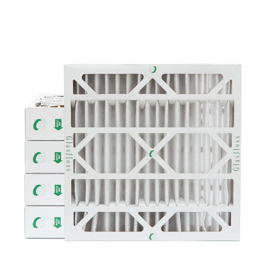 20x20x4 MERV 10 Pleated HVAC Air Filters by Glasfloss. ( Quantity 5 ) Exact Size: 19-1/2 x 19-1/2 x 3-3/4