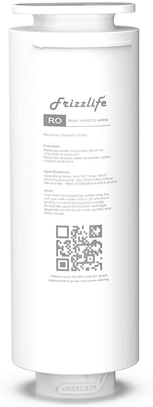 Frizzlife ASR212-600G RO Replacement Filter Cartridge for PD600 (2nd Stage)
