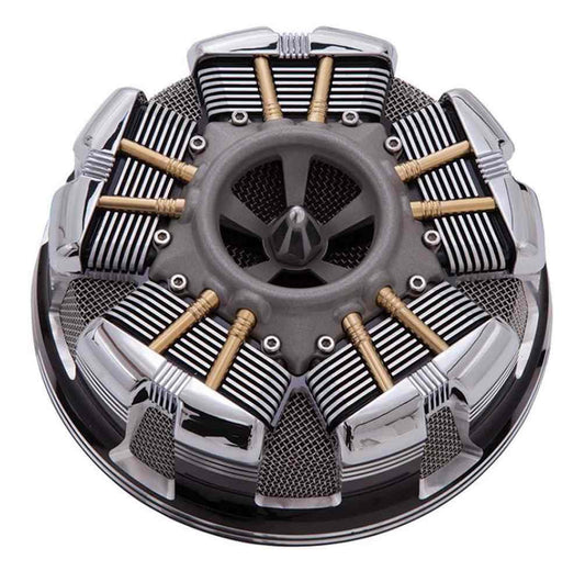 Ciro Radial Air Cleaner, Fits 08-16 H-D Touring Models - Chrome or Black