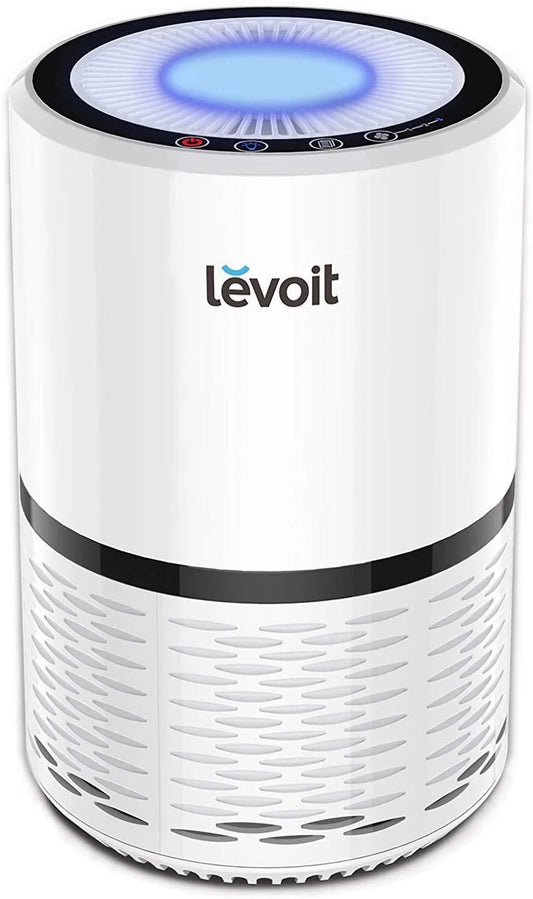 LEVOIT Air Purifier for Home, H13 True HEPA Filter for Allergies and Pets, Dust, Mold, and Pollen, Smoke and Odor Eliminator, Cleaner for Bedroom with Optional Night Light, LV-H132, White