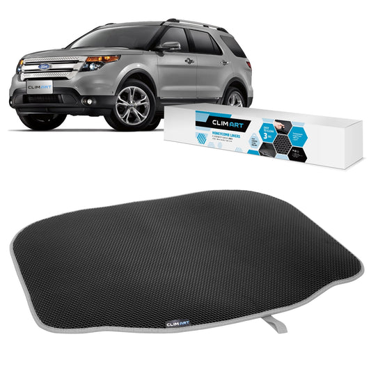 CLIM ART Cargo Liner for Ford Explorer 2011-2019 Custom Fit Trunk Mat, with Honeycomb Dirtproof & Waterproof Technology - All-Climate, Heavy Duty, Anti-Slip Cargo Liner, Luggage - FL04111068
