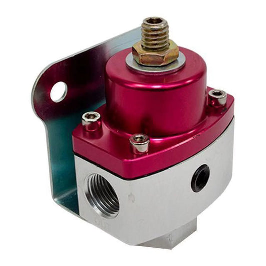 Top Street Performance 5-12 PSI BILLET FUEL PRESSURE REGULATOR, 3/8 NPT, Anodized Red JM1057R