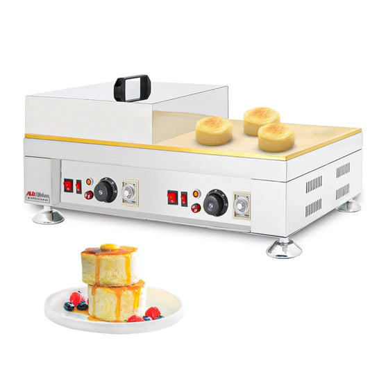 ALDKitchen Souffle Machine | Japanese Pancake Maker with Dual Pan | Dorayaki Machine with Copper Surface