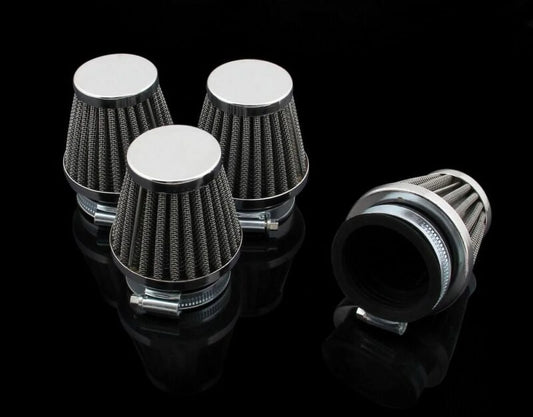 4x 50mm Cold Air Filter Pod Cleaner Universal Breather Dirt Pit Bike ATV Scooter