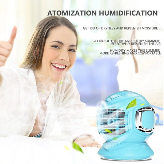 Ortable Water Cooling Fan Mini Home Air Conditioner USB Charging Cooler