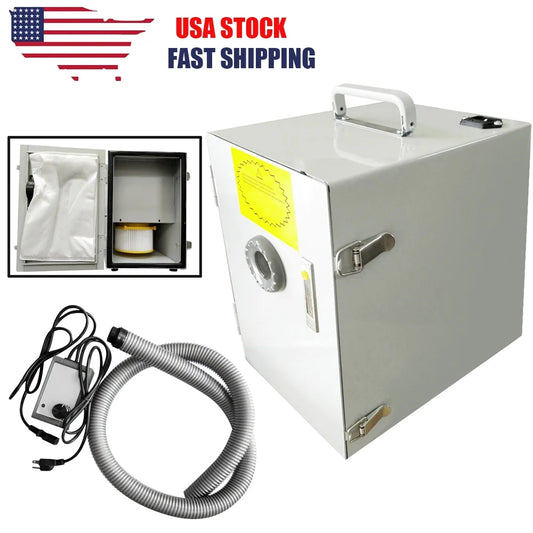 370W Dental Lab Digital Single-Row Dust Collector Extractor Machine Vacuum Cleaner for Laboratory