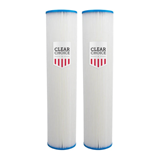 Clear Choice Sediment Water Filter 20 Micron 20 x 4.50 Water Filter Cartridge Replacement 20 inch RO System 255495-43 ECP20-20BB S1-20BB, PBB-P20-20, 2-Pk