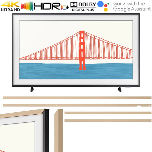 Samsung QN85LS03AA 85 Inch The Frame QLED 4K Smart TV 2021 Bundle with Samsung 85 Customizable