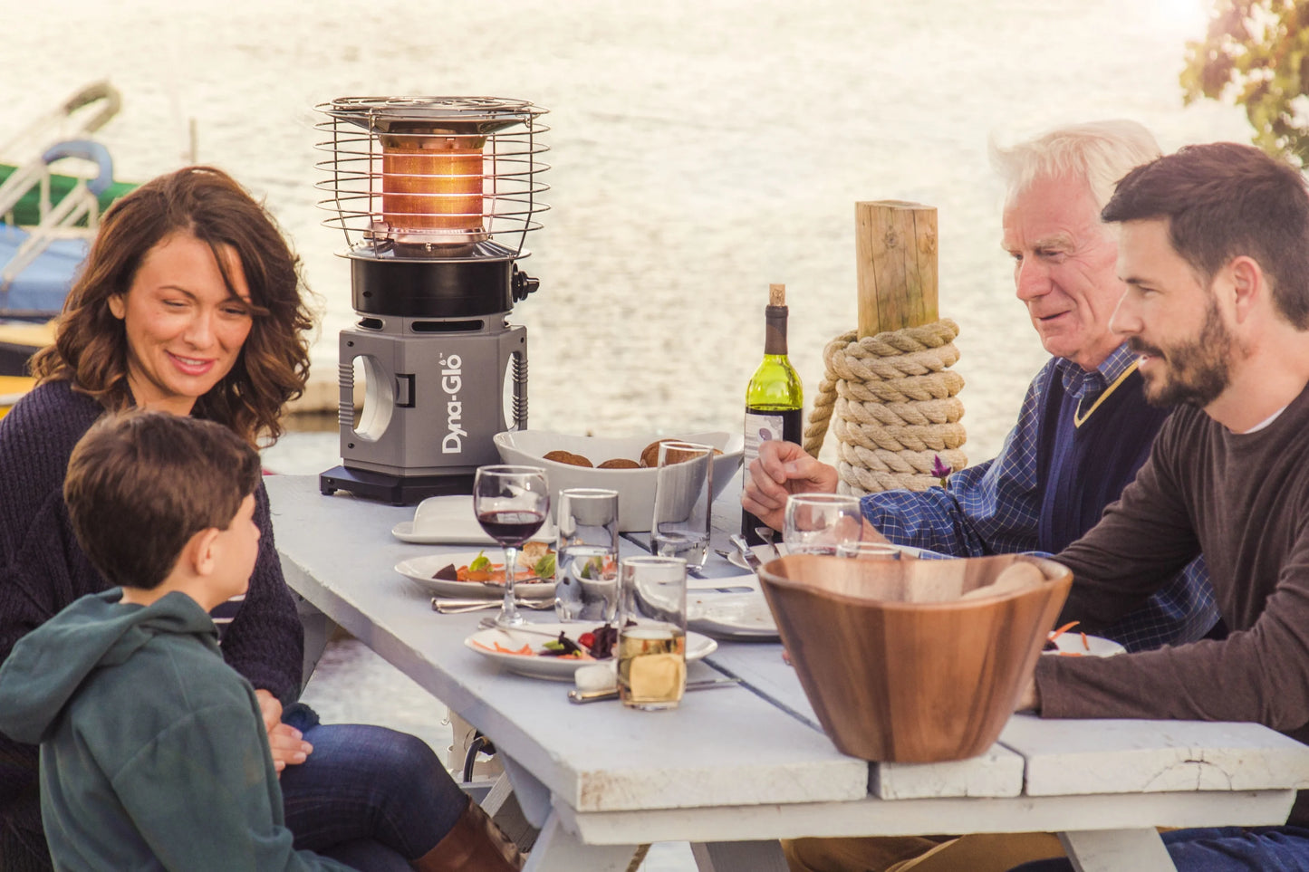 Dyna-Glo HA2360BK Table Black Propane Patio Heater