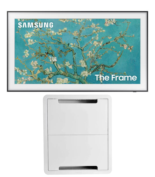 Samsung QN65LS03BAFXZA 65 The Frame 4K UltraHD Smart QLED TV with a Sanus SA-IWB17-W1 17 TV Media In-Wall Box (2022)