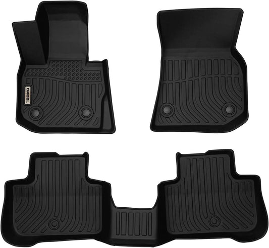 Black Floor Mats Liners Replacement for BMW X3 G01 2018-2023 Heavy Duty All Weather Guard Front and Rear Car Carpet-Custom Fit-Tough/Durable/Odorless