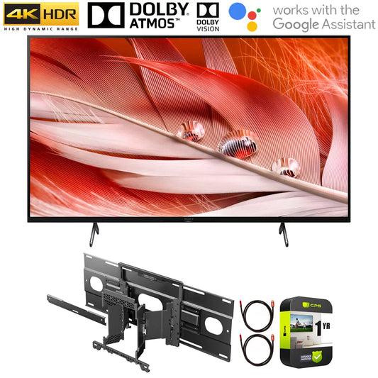 Sony XR65X90J 65 Inch X90J 4K Ultra HD Full Array LED Smart TV (2021 Model) Bundle with Sony SU-WL855 Ultra Slim Wall-Mount Bracket and 1 Year Extended Protection Plan