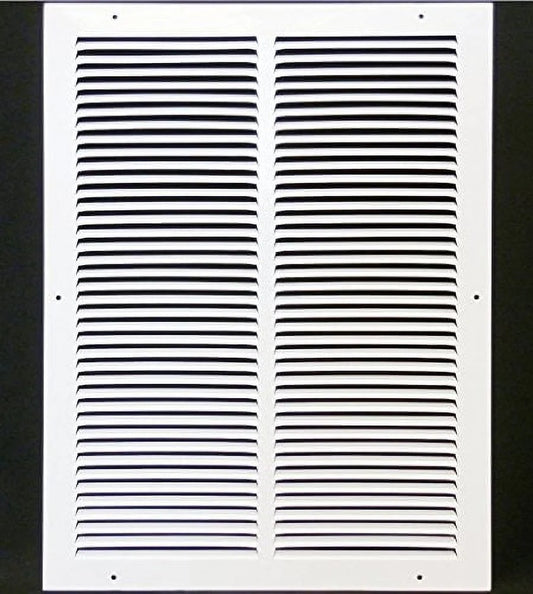 18w X 20h Steel Return Air Grilles - Sidewall and Ceiling - HVAC Duct Cover - White [Outer Dimensions: 19.75w X 21.75h]