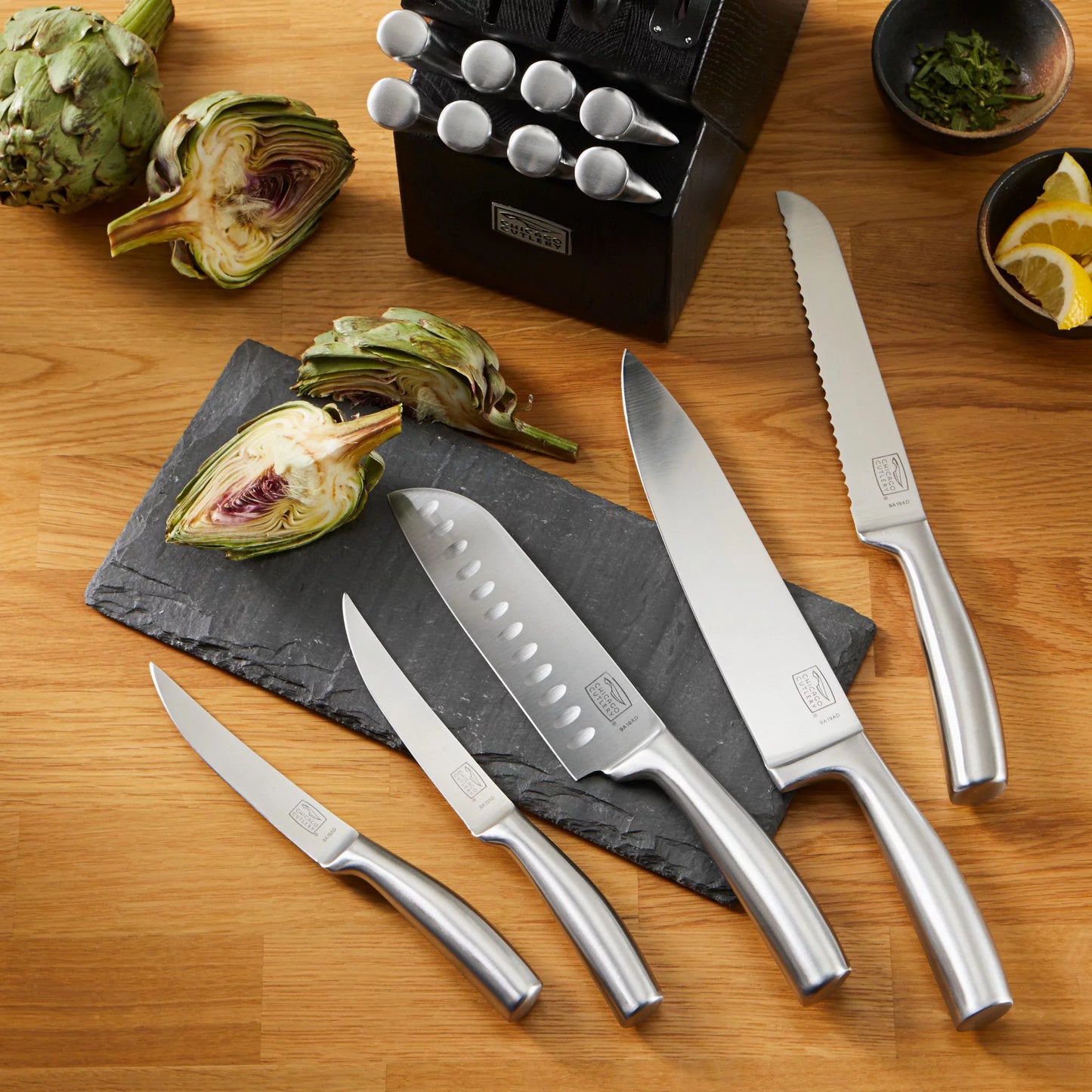 Chicago Cutlery Malden 16-piece Stainless Steel Block Set