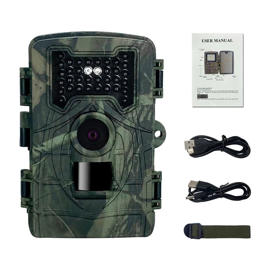 Eccomum 36MP 1080P Day Night Photo Video Taking Trail Camera Multi-function Outdoor Huntings Animal Observation House Monitoring Camera IP54 Waterproof with 34 Infrared Lights Camera