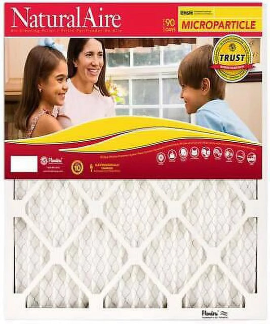 NaturalAire 18 in. W x 24 in. H x 1 in. D Synthetic 10 MERV Pleated Microparticle Air Filter (Pack of 6)