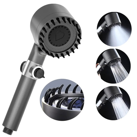 KOSIY Shower Head with Handheld High Pressure Shower Head Massage Filter Power Wash One-Button Stop
