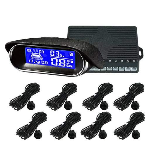Car Reverse Backup System Parking Sensors 8 Sensors Electronics Cars Parking Assistance Reversing LCD Display