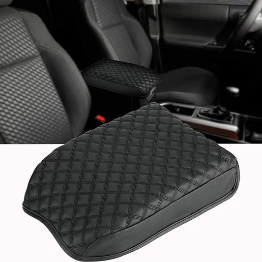 D-Lumina Center Console Armrest Cover Compatible with Toyota Tacoma 2016 2017 2018 2019 2020 2021 2022 2023 - Upgraded Black PU Leather Anti-Slip Middle Arm Rest Cushion