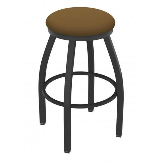 25 in. XL 802 Misha Swivel Counter Stool with Pewter & Canter Saddle Seat