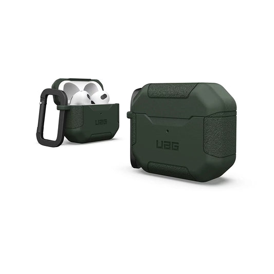 UAG Designed for AirPods Case (3rd Generation 2021) Scout Olive Drab Green - Premium Rugged Hard Shell Full Protective Case Cover with Detachable Keychain Carabiner by URBAN ARMOR GEAR
