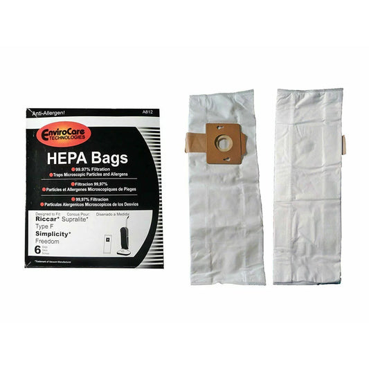 Replacement Part For Riccar, Simplicity Vacuum Bags Supralite Type F and Freedom Uprights