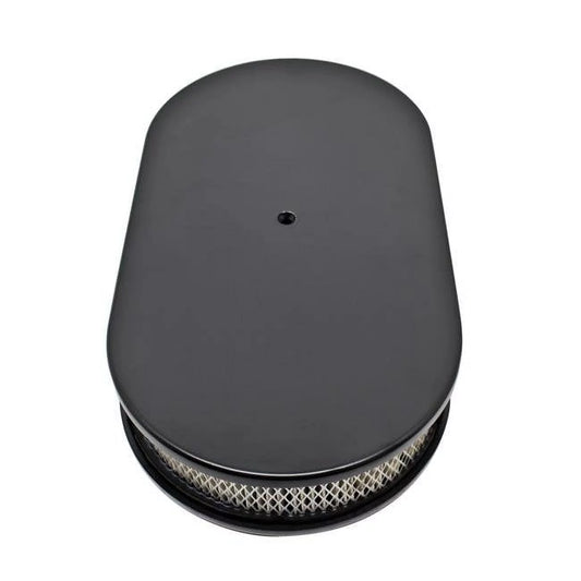 CFR HZ-6021-PBK 15 in. Aluminum Oval Air Cleaner Paper Filter Smooth - Black