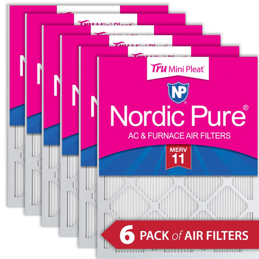 14x24x1 (13_3/4x23_3/4) Nordic Pure Tru Mini Pleat MERV 11 Air Filters 6 Pack